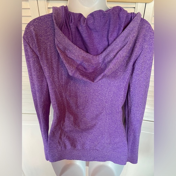Sport Pro Compression Hooded Zip Purple Jacket Large - Picture 2 of 12